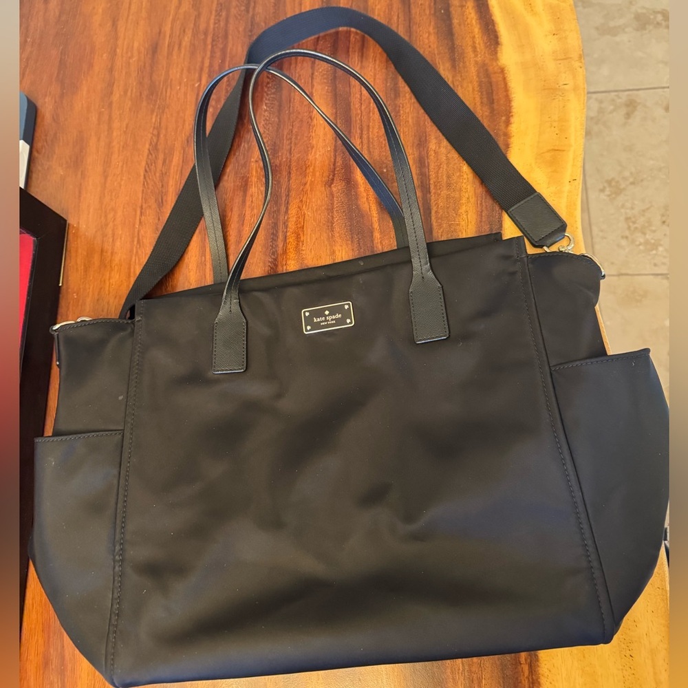 🖤 Kate Spade New York Black Nylon Tote / Diaper Bag